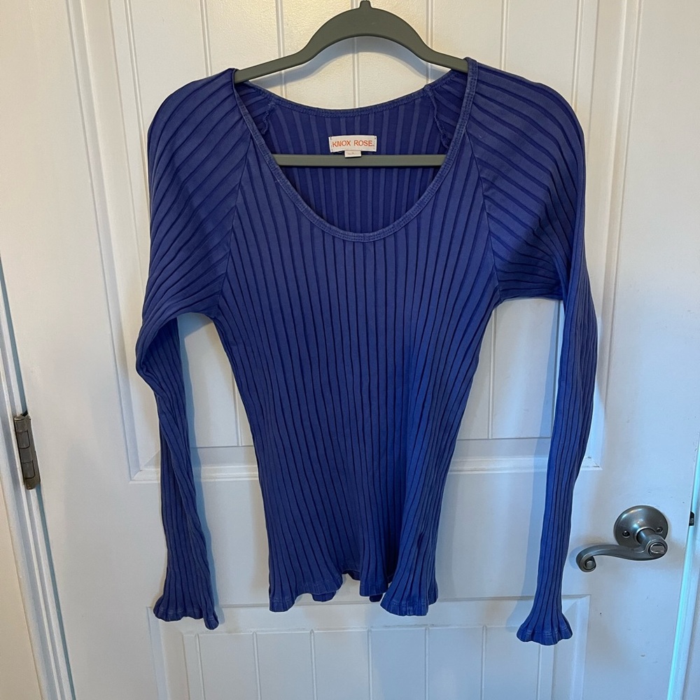Target Knox Rose Small periwinkle blue long sleeve shirt.